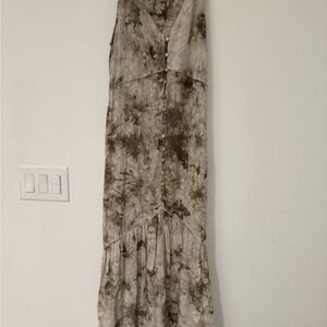 Tribal Brown and Cream Maxi Dress